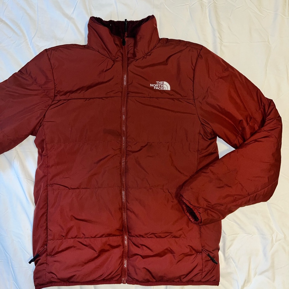 Reversible North Face jacket.